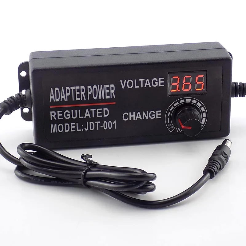 Adjustable Adapter AC 100-220V to DC 3-12V 5A 3-24V 2A 9-24V 3-24V 3A Power Supply Universal ac/dc Adapter with Display Screen