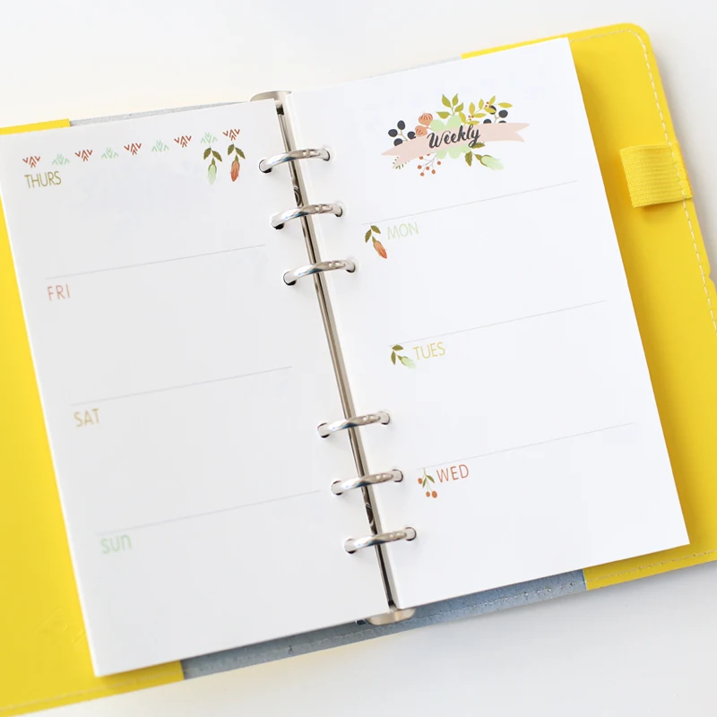 Personal planner inserts, A6 floral themed printed refills,planner paper refill, to do list, monthly, weekly, daily