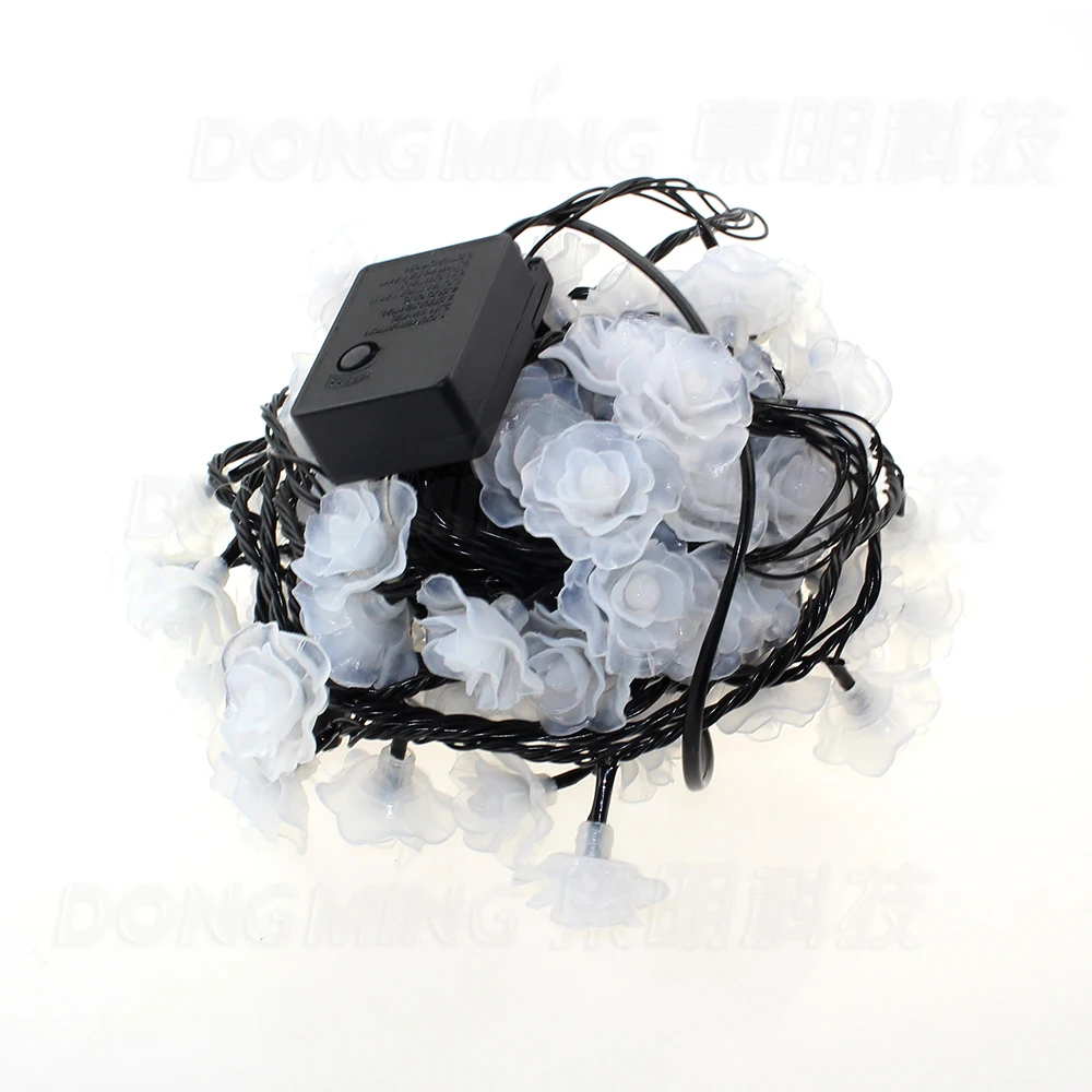 

4pcs LED Christmas lights 10m 80leds Black wires LED rose string light wedding lamp 110V/220V LED Christmas tree lights