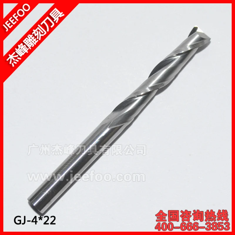 

4*22mm 2 Flutes Spiral End Mill, Tungsten Steel Carbide Engraving Bits, Engraving Carving Tools Machine