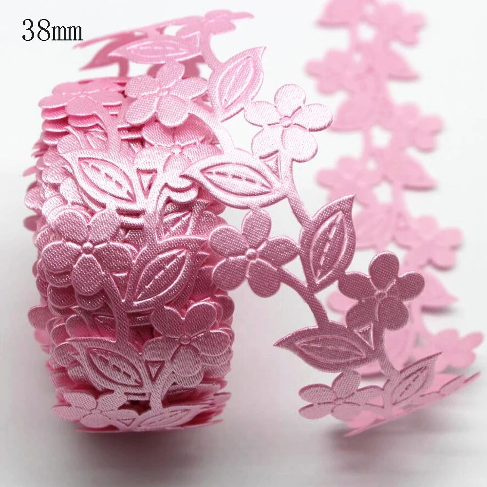 10 Yards 20 Yards  38MM Hollow Lace Embossed Ribbon DIY Handmade Materials Clothing Footwear Accessories Headdress Bows Flowers