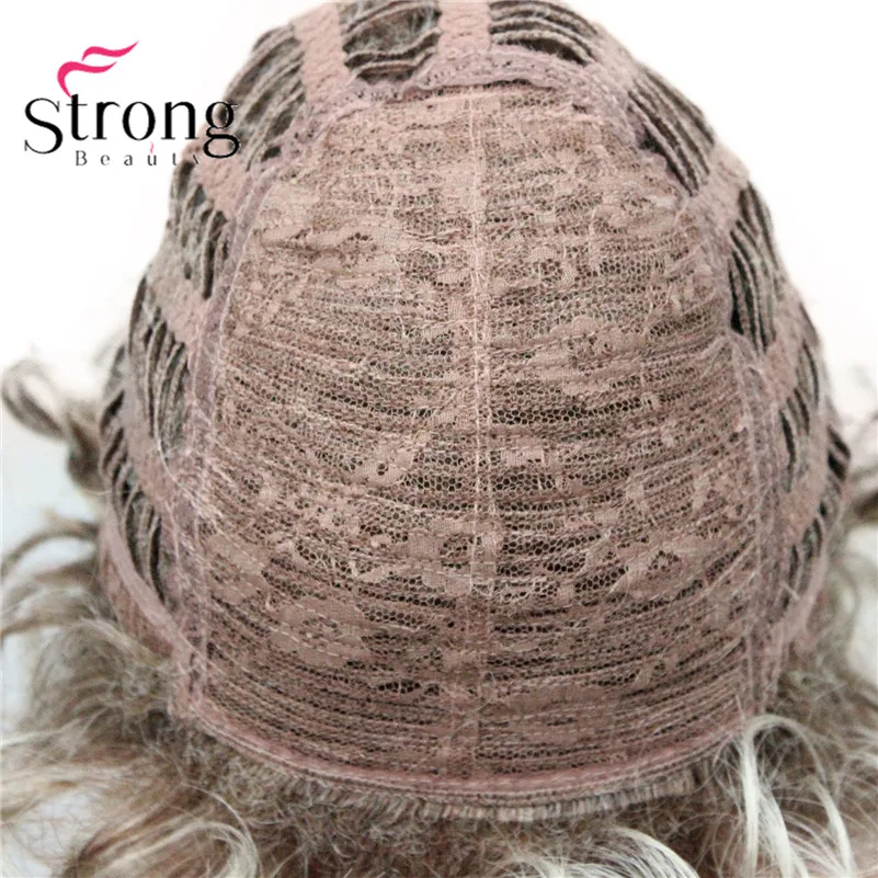 StrongBeauty-peluca corta de cabello sintético, Rizos suaves, rubios, reflejos, opciones de color