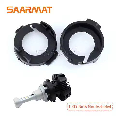 2Pcs H7 LED Headlight Bulbs Holder Adapter base For Kia Rio 2017 K3 2013~2016 New Carens S8 SONATA Hyundai MISTRA