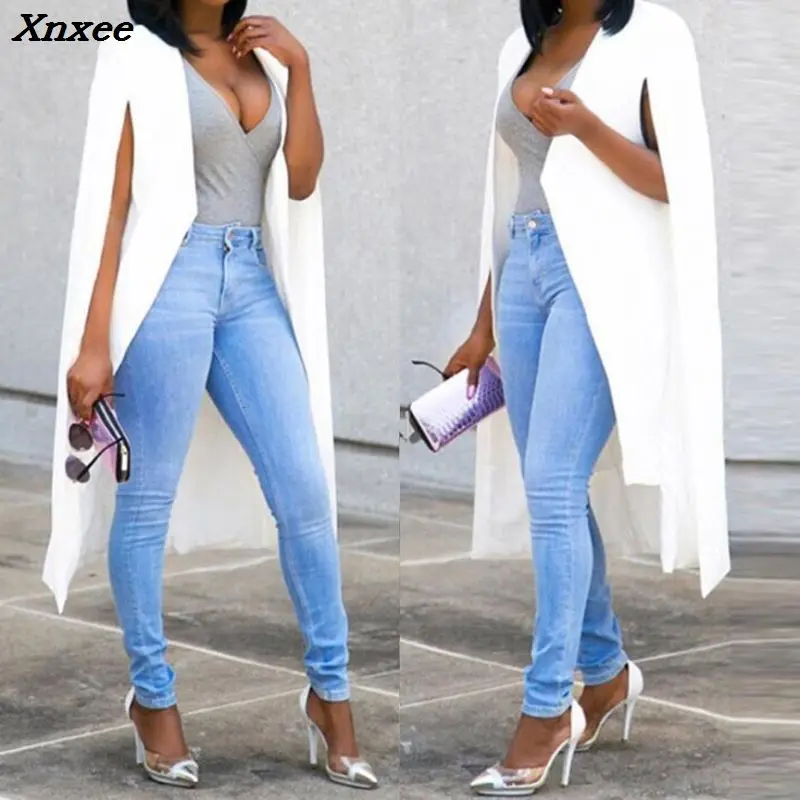 Xnxee casacos blazers solto longo casaco blazer capa cardigan outwear trench coats e jaquetas femininas