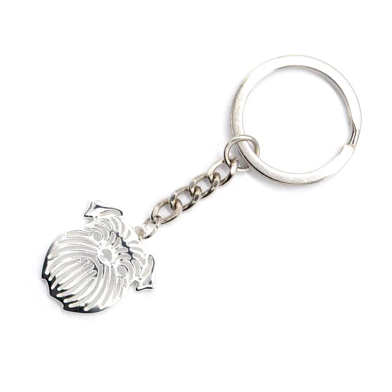 Fashion Lovers\' Metal Dog Keychains Jewelry Brussels Griffon Pendant Key Holder Party Christmas Gift Drop Shipping