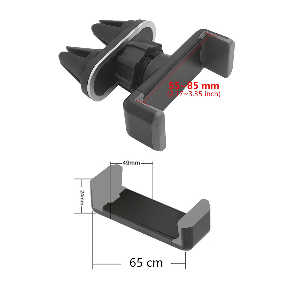 Universal Car Air Vent Double Mount Clip Smartphone Holder Holder Stand Cradle for IPhone Samsung LG Xiaomi Huawei Cell Phones