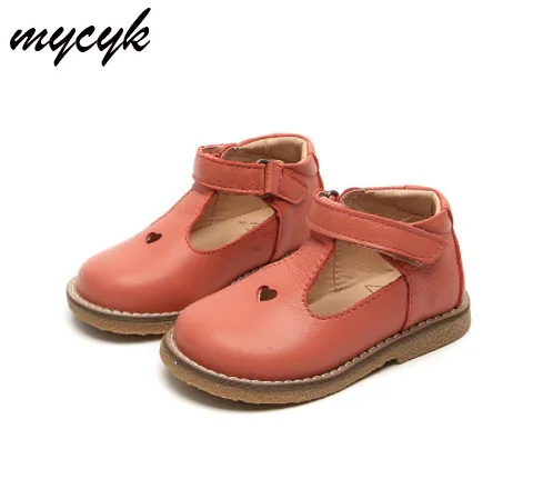 Spring 2019 Baby Toddler Girls Vintage T-Strap Flats Pink White Black Dress Shoe Little Kids Genuine Leather Mary Jane Children