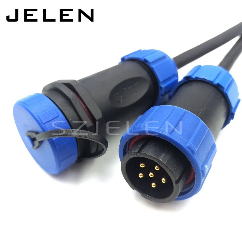 

SP2110, waterproof 6pin cable wire connectors, ip68, LED power connector, 6 pin Male Female connectors plug an socket