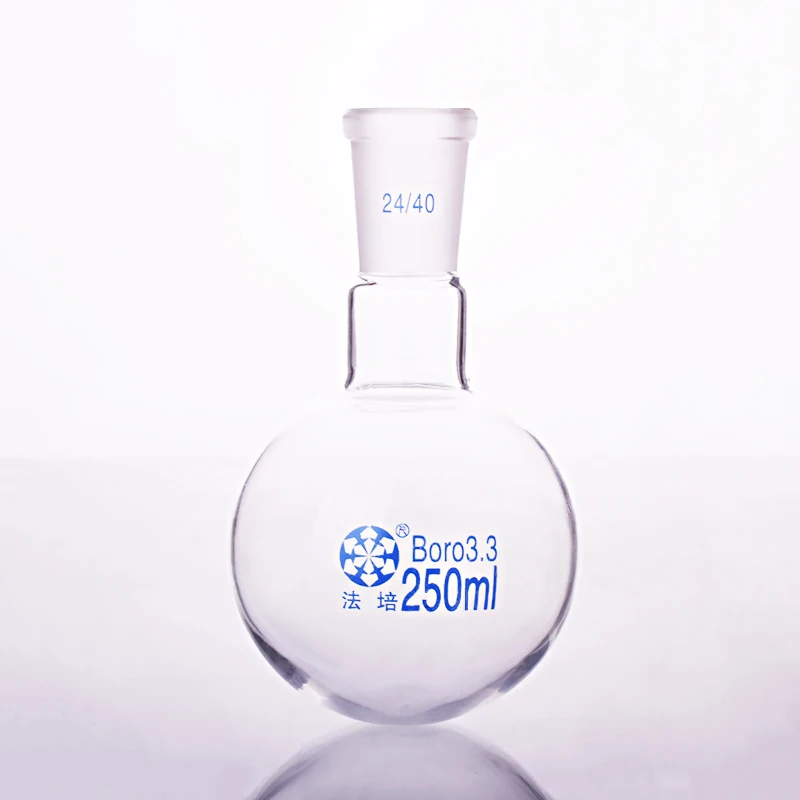 

FAPE Single standard mouth round-bottomed flask, Capacity 250mL and joint 24/40, Single neck round flask, Borosilicate glass