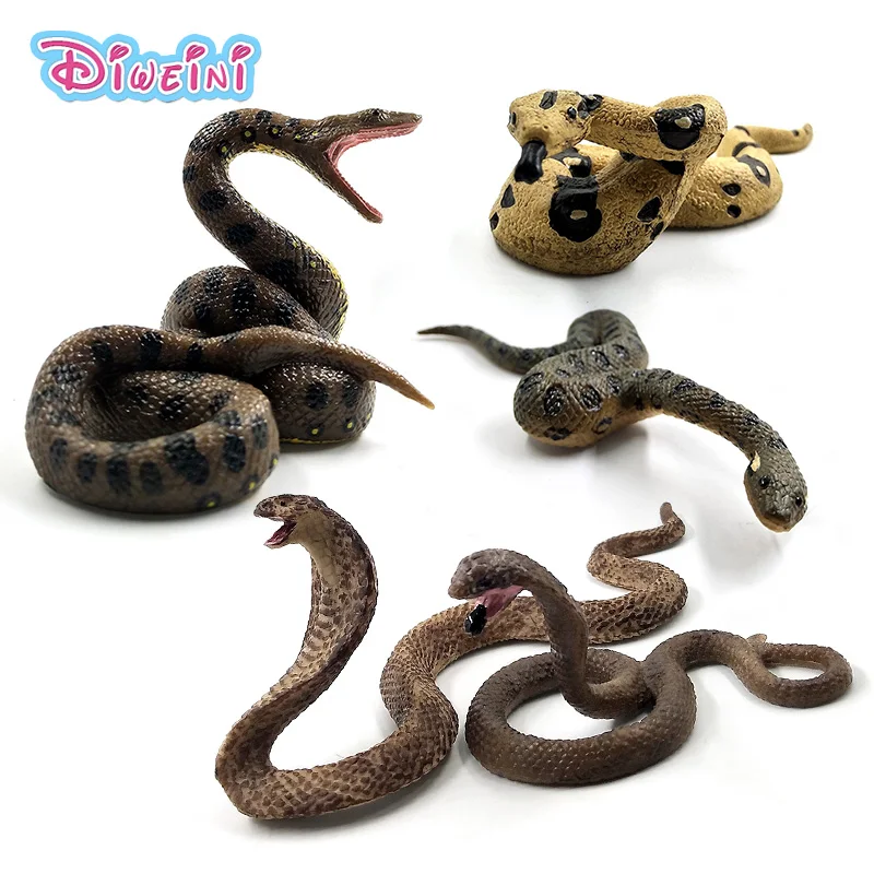 Simulation Snake Cobra Python Green Anaconda Plastic Animals Model DIY Decoration Figurine Action Figure Hot toys Gift For Kids