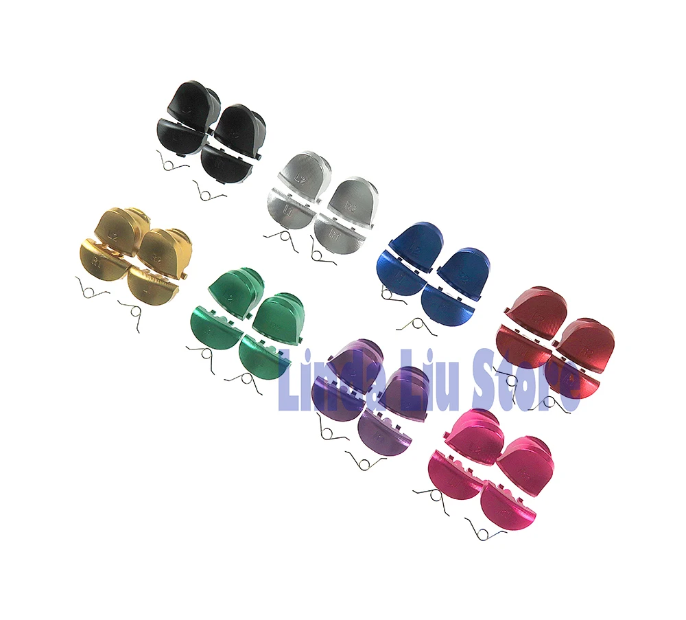 

5pairs Metal Aluminum L1 R1 L2 R2 Buttons with spring For PS4 old version JDS001 010 accessory