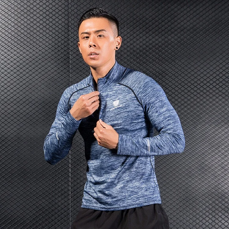 New Sport Men Quick Dry Long Sleeve Sport Top Sportswear Men Fitness Outdoor Running Mountaineer Clothing Training Shirt