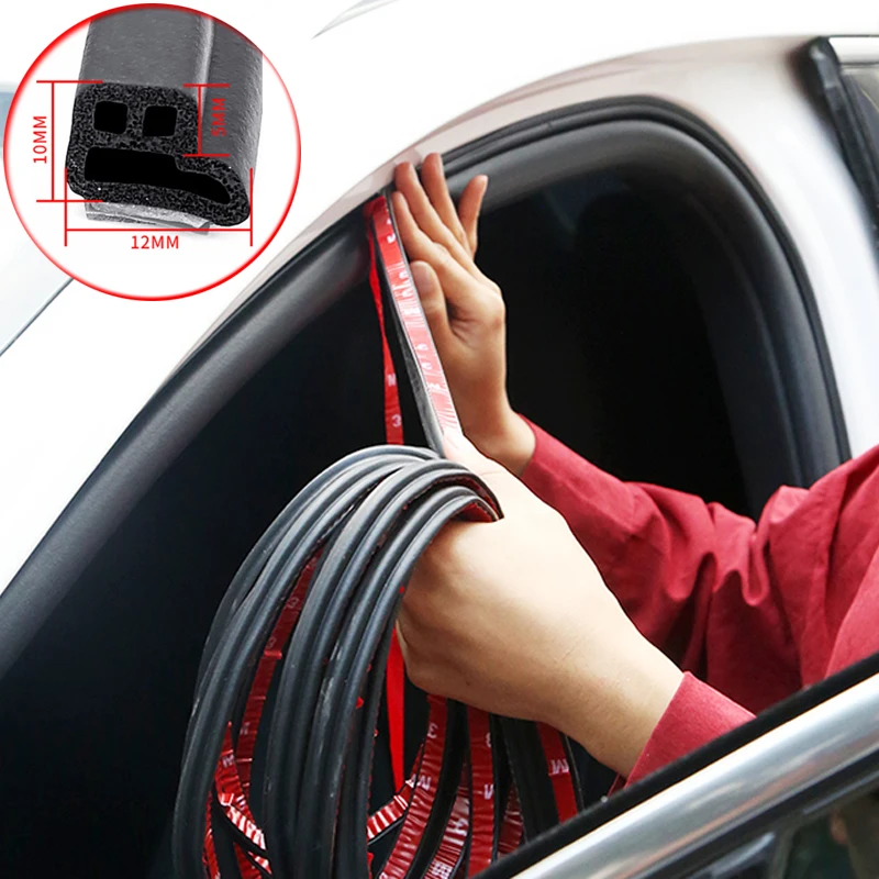 Car 2/4/16/25 Meters Car Door Sealing Strips Sticker Weatherstrip Rubber Seals Sound Insulation Sealing Automobiles Accessories