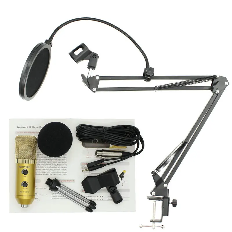 HOT! mikrofon  upgraded MK-F100TL  professional USB studio computer condenser microphone for video recording & Karaoke