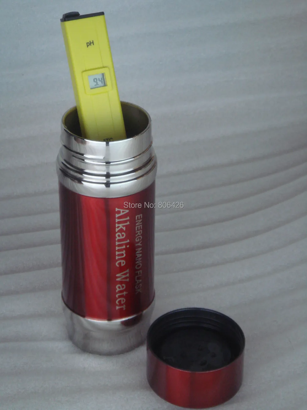 Bottiglia di acqua alcalina/boccetta con 304 in acciaio inox e filtro di energia aggiornabile + gifted scatola cilindro tutto in engish