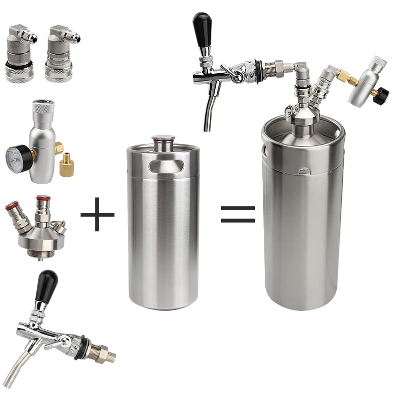 home brewing stainless steel mini keg 10L Beer Keg High Quality Pressurized Mini Growler ,Keg Growler Set with Beer Faucet Tap