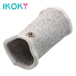 IKOKY 1 Piece Penis Ring Therapy Massager Electro Stimulation Electric Shock Medical Sex Toys for Men Cock Ring