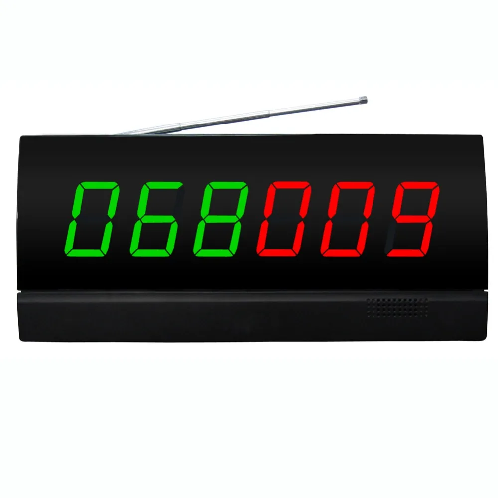 SINGCALL Wireless Paging System, Screen Receiver that Shows 2 Groups of 3 Digit with Different Color, APE2600 Fixed Receiver