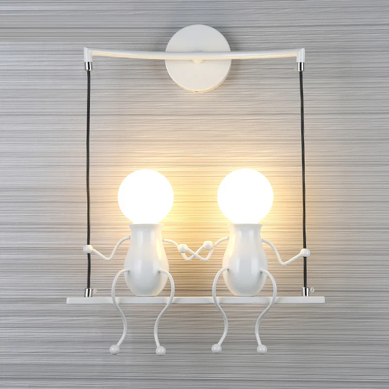 

kid's room Lucky doll Wall light sconce for Bedroom Stairs Balcony little man indoor LED wall Lamp kid's lighting Mirror Light