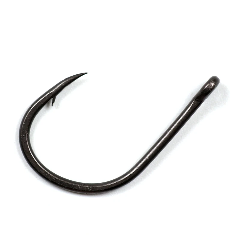 Bimoo 20 sztuk powłoka Wide Cap haczyk na karpia dzioba punkt Carp Fishing Hook stal wysokowęglowa silne haczyki na ryby mat czarny