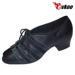 Evkoodance Women Black Practice scarpe da ballo fai da te Lady materiale morbido scarpe da Salsa tacco 4Cm di alta qualità Evkoo236 scarpe da ballo donna