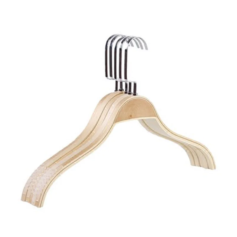 10 pcs/lot Solid Wood Suit Hangers Wooden Clothes Hanger for Adult Kids Pants Rack with Clips