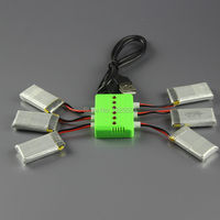 Wholesale LiPo Battery 3.7V 380mAh 35C + 1 In 6 Charger Set For Hubsan H107C H107D JXD JD385 F180 V966 V202 RC Qudcopter Part