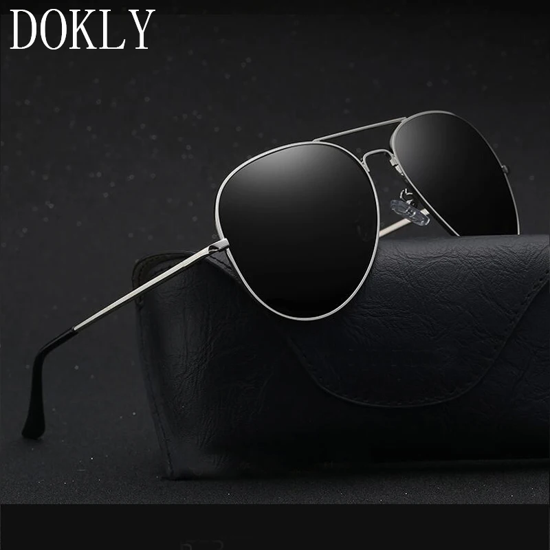 Dokly Brand New Polarized Black lens Men Polarized Sunglasses Oculos Driving Luxury Design Eyewear