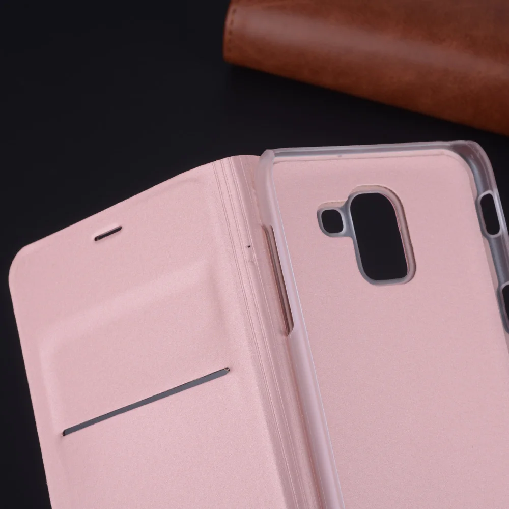 360 Full Cover Leather Phone Case For Samsung Galaxy J6 2018 J 6 SM J600 J600F J600G SM-J600 SM-J600FN Flip Wallet Case Funda