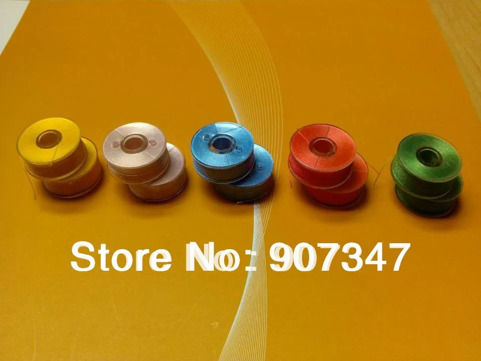 

Free shipping colorfull style L prewound bobbin tubes for embroidery thread machine