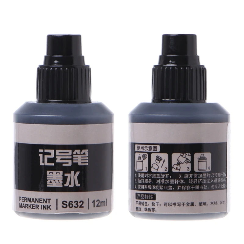 12ml Waterproof Instantly Dry Graffiti Paint Pen Oil Ink Refill For Marker Pens  Marking Ink