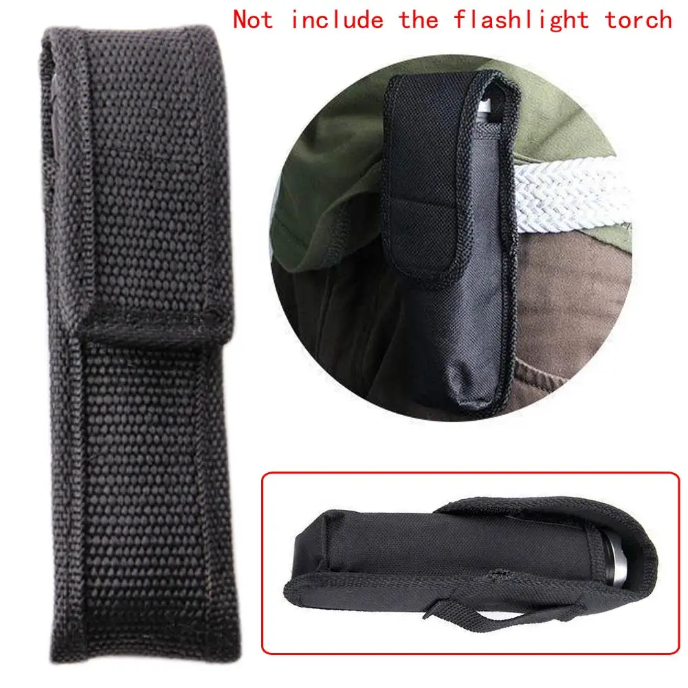 14cm Portable Nylon Waist Belt Bag Fits for flashlight torch size around 3.8cm x14cm Outdoor Flashlight Lamp