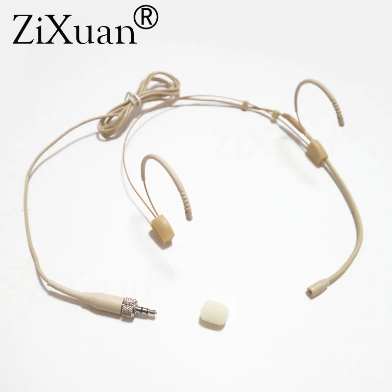 Skin 3.5mm Screw Lock Stereo Ear Hanging Headset Headworn Microphone for Sennheiser G1 G2 G3 G4 Wireless Body-Pack Transmitter