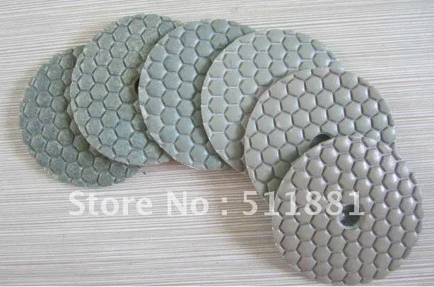 4'' DRY polishing pad FREE shipping | 100mm resin bond diamond Premium pads | DRY polishing concrete granite