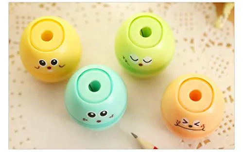 XRHYY Pack of 4-2 Egg Style and 2 Character Style Pencil Sharpener