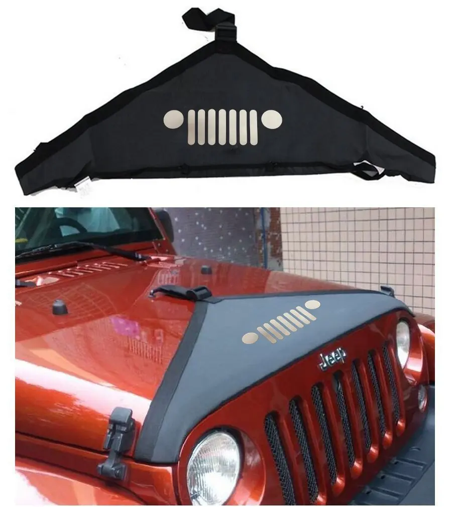 

1 pc J116 Hood Cover Front End Bra Cover T-Style Protector Kit 2007-2016 for Jeep Wrangler JK & Unlimited auto products Lantsun