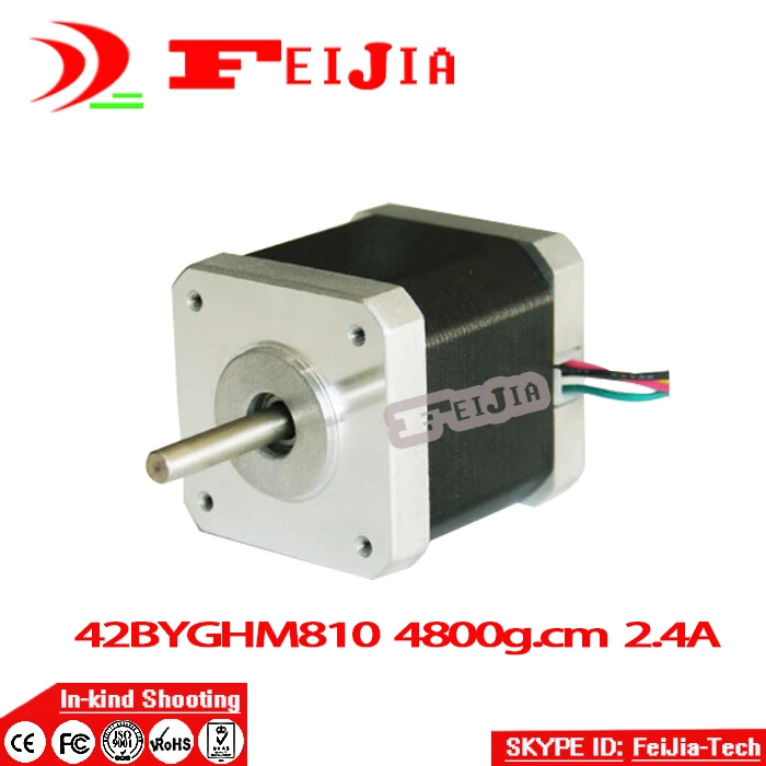 1pcs Nema17 0.9degree Stepper Motor 42BYGHM810 4800g.cm 48mm 2.4A CE ROHS ISO 3D Printer Reprap Robot CNC