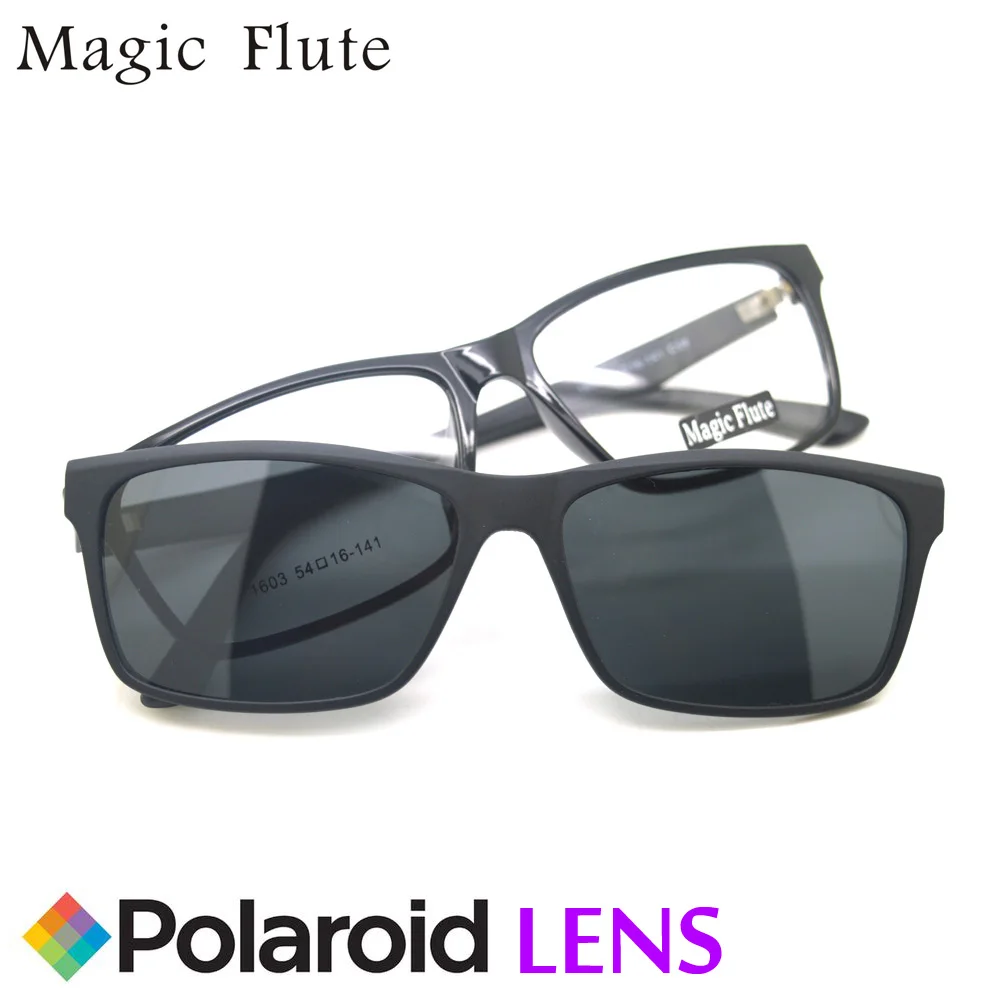 New Arrival TR90 sunglasses magnet glasses light flexible polarized lens Full frame unisex fashion prescription eyewear 1603