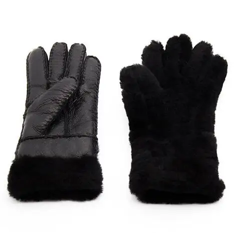 Guantes de piel de oveja Super Wam, guantes de piel auténtica para mujer, guantes cálidos para mujer