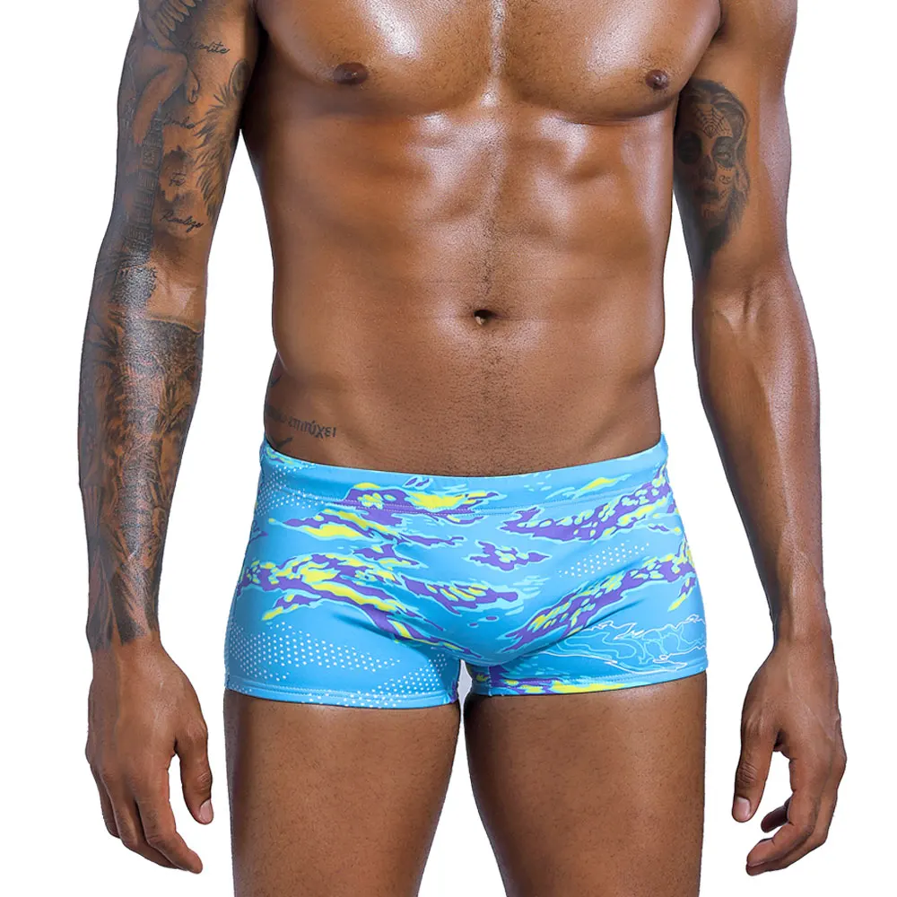 

Men's Summer Sexy Swimwear Men Low Rise Swimming Boxer Briefs Beach Short Surf Beach Jammer Surfing Trunks Beach Wear Swimsuit