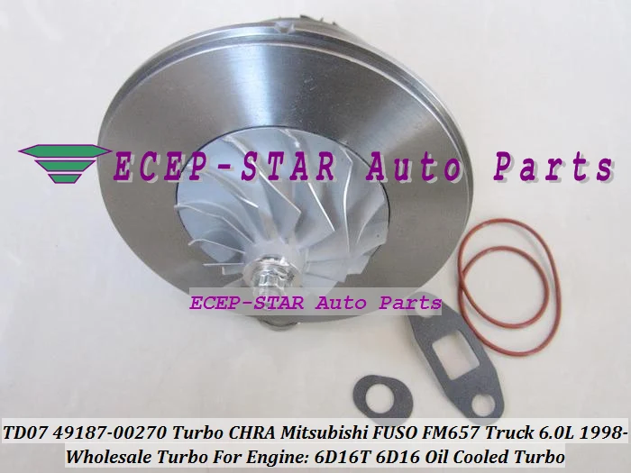 Free Ship Turbo Cartridge CHRA TD07 49187-00270 ME073935 49187-00271 ME073573 For Mitsubishi Fuso FM657 Truck 6.0L 6D16T 6D16