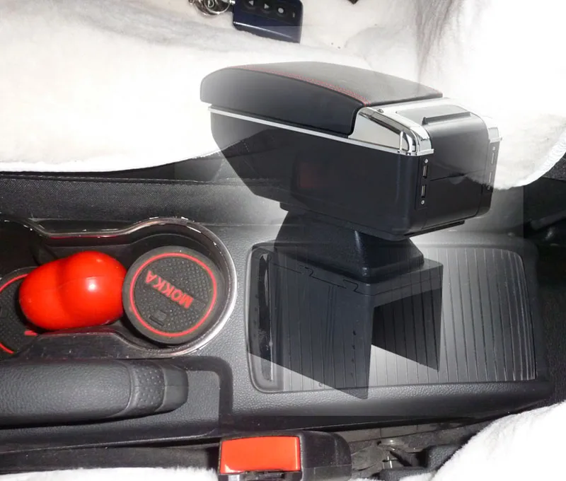 For Opel Corsa Armrest box central Store content box with cup holder ashtray with USB interface Generic model