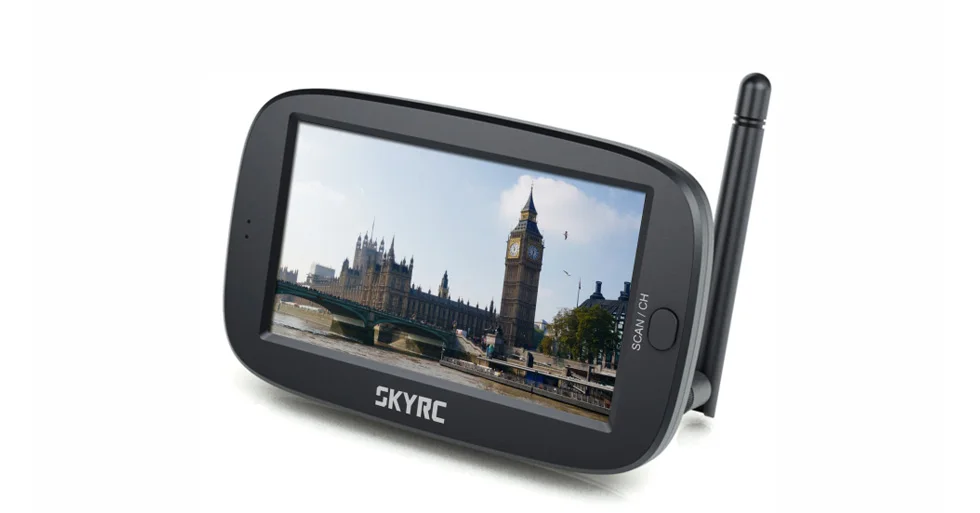 

SkyRC 4.3" LCD 5.8G 40Ch FPV Monitor 2-In-1 Wireless Receiver Black For FPV Multicopter RC Quadcopter Part