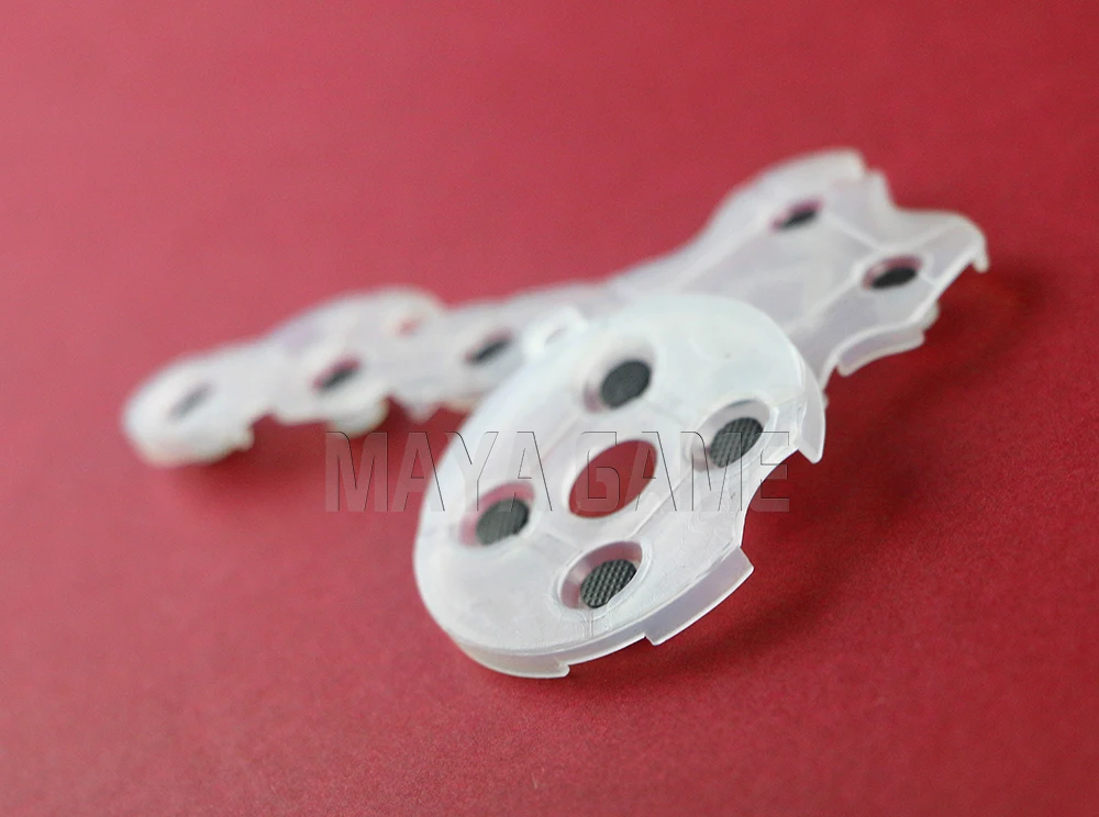 1 conjunto de controlador transparente adesivo condutor de borracha d-pad para xbox360 xbox 360 controlador sem fio