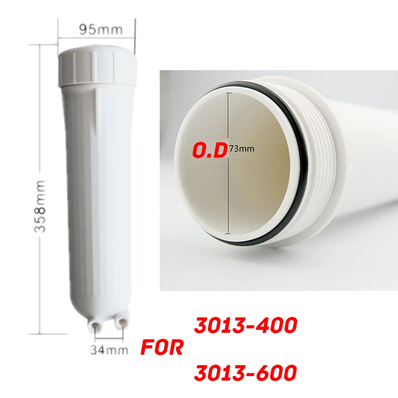 Water Filter Parts RO Membrane Housing for 3013-400 gpd or 3013-600gpd ro membrane Complete WIth All Fittings And Spanner