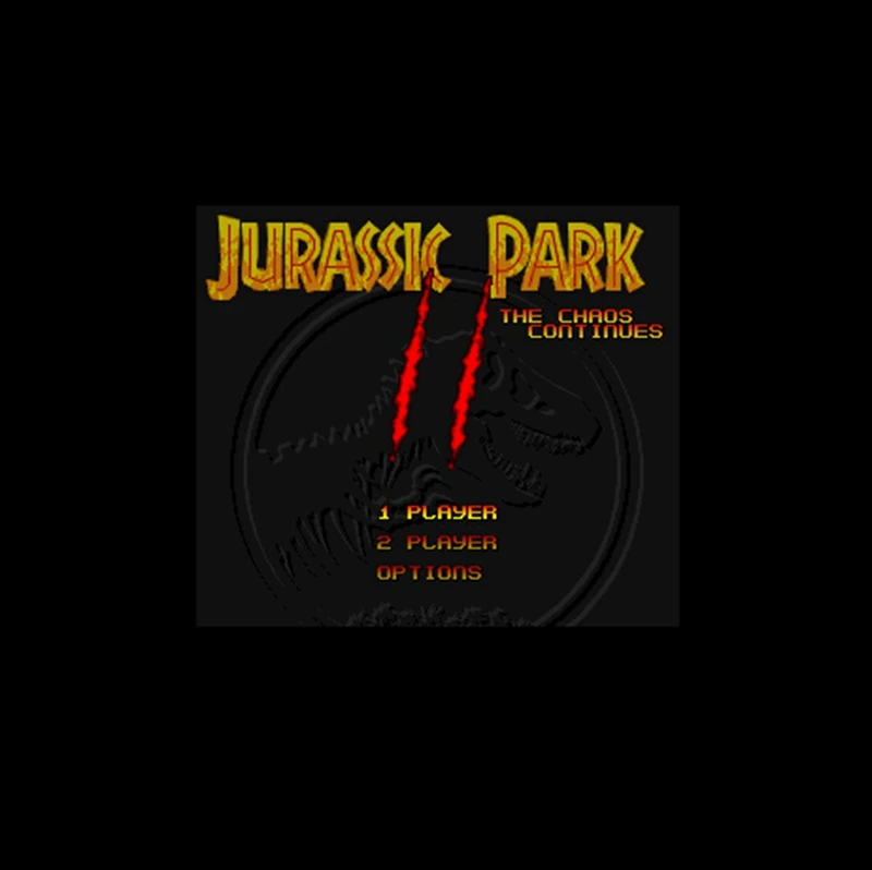 Jurassic park parte 2-o caos continua 16 bit grande cinza cartão de jogo para ntsc jogo jogador transporte da gota
