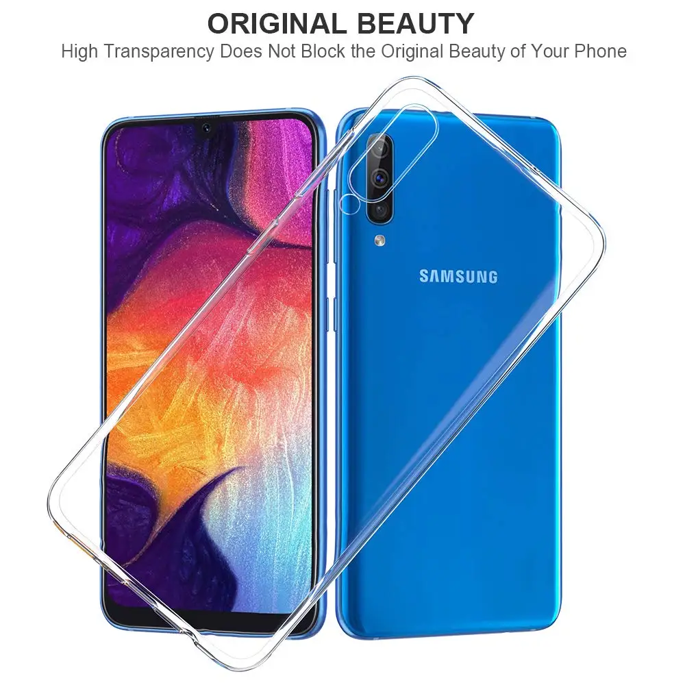 For Samsung Galaxy A50 Case Slim Clear Soft TPU Coque For Samsung A50 A 50 2019 A505 A505F Silicone Protective Transparent Cover image 3