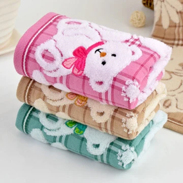 

High quality 100% Pure Cotton Baby Towel cute Cartoon baby Face Towel soft Double baby Gauze Towel