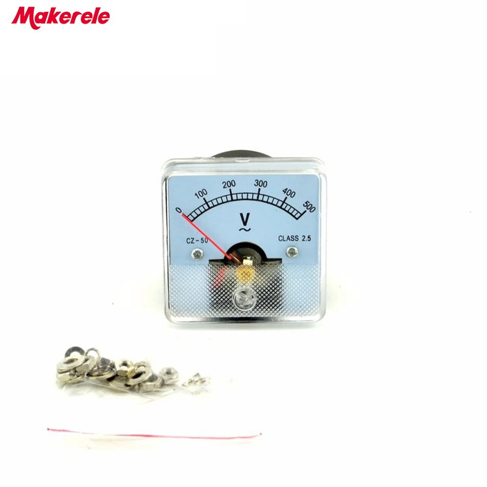 AC 0-500V Analog Voltmeter Analog Panel Volt Meter Voltage Tester Charger Doctor Voltimetro  Diagnostic-tool