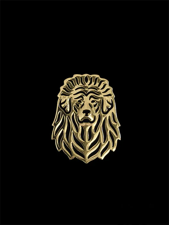 New Classic Animal Tibetan Mastiff Broche Gold Silver Color Designer Brooch For Men Overwatch Gift For Friend Father